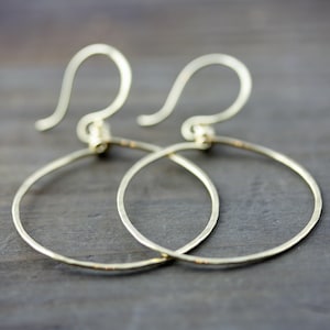 Front Facing Hoops, NuGold, Red Brass, 14k Gold Fill, Sterling Silver, Big Hoop Earrings