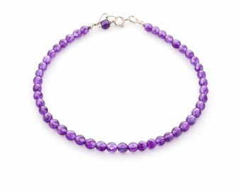 Amethyst Bracelet, February Birthstone, Amethyst Jewelry