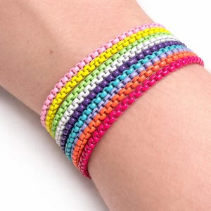 Colorful Chain Bracelet, Chunky Neon Bracelet