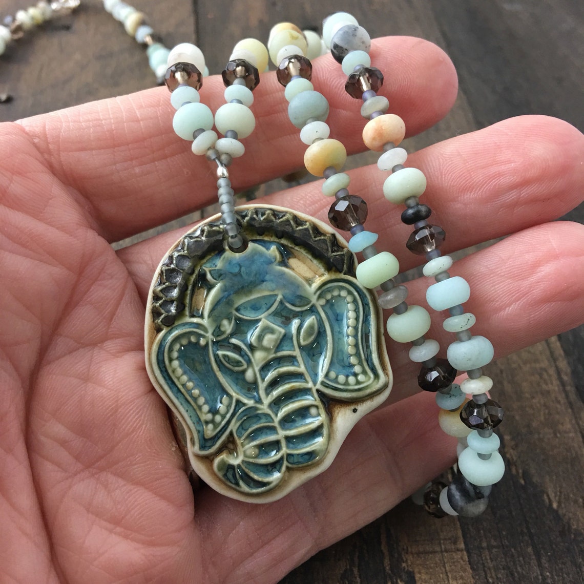 Ganesha Jewelry Set Elephant Necklace With Bracelet and Etsy