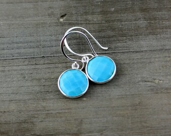 Turquoise Earrings on Sterling Silver