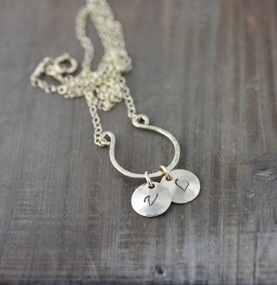 Personalized Gold Horseshoe Necklace Silver Horseshoe | Etsy