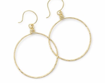 Front Facing Hoops, NuGold, Red Brass, 14k Gold Fill, Sterling Silver, Big Hoop Earrings