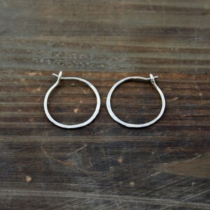 14k Gold Hoops White or Yellow Gold Hoop Earrings Hand Forged Hoop Earrings Fine Jewelry Solid Gold Hoops Large Hoop Earrings image 2