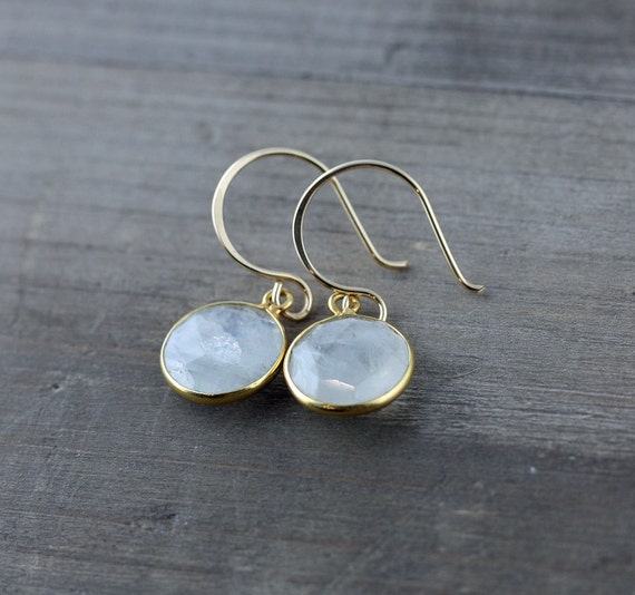 Moonstone Earrings on 14k Gold Fill | Etsy
