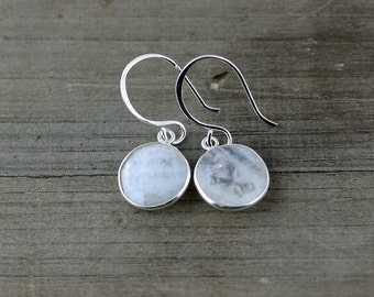 Moonstone Earrings on Sterling Silver