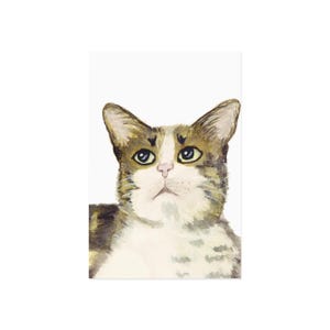 Cartes postales d'art chat fantaisiste, cadeaux pour amoureux des animaux, papeterie faite main, cartes de maman chat, tirages d'art uniques