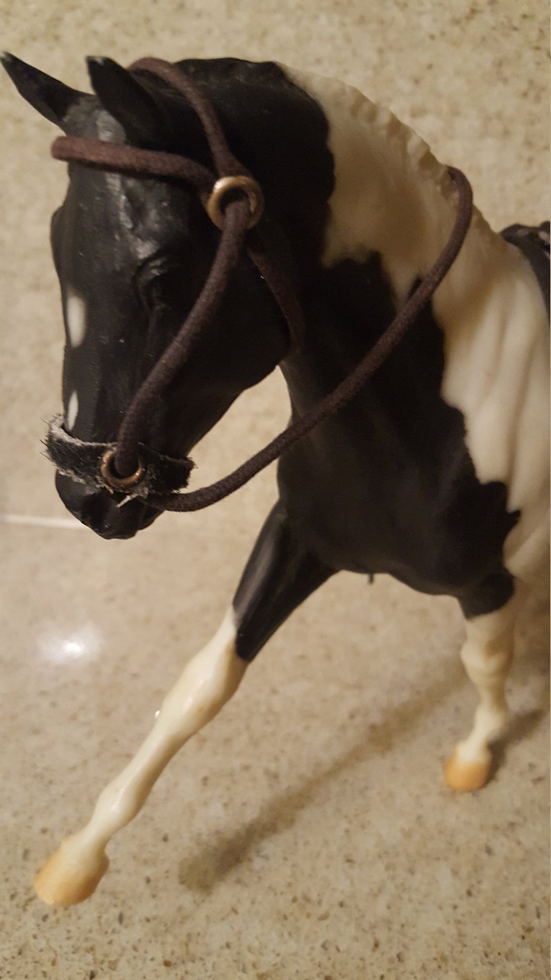 Leather Clad Model Horse With Glass Eyes