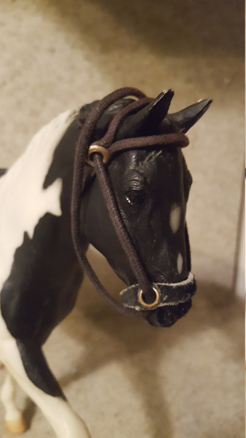 Leather Clad Model Horse With Glass Eyes