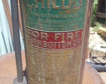 Antique CHIDS Fire Extinguisher American Lefrance Foamite Corp.
