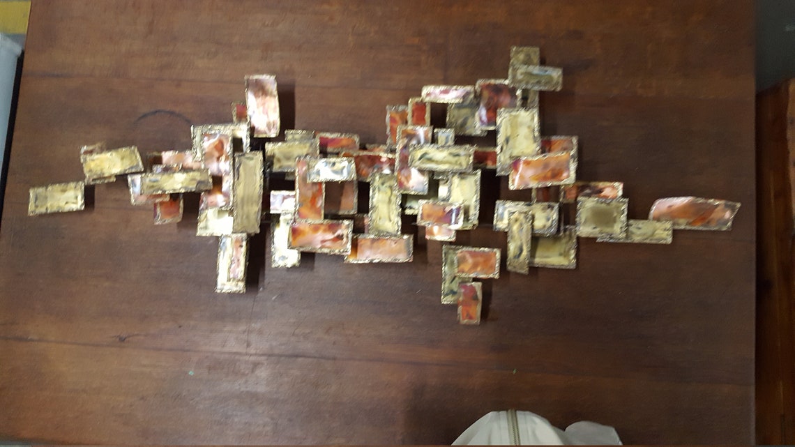 Ross Bendixen Metal Copper Wall Abstract SIGNED ROSS BENDIXEN 111976