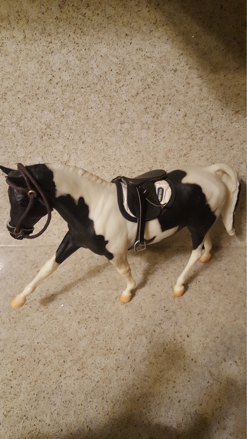 Leather Clad Model Horse With Glass Eyes