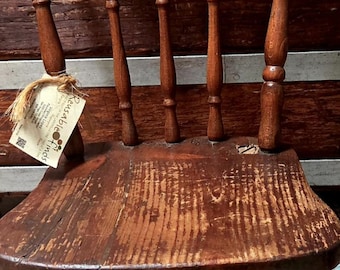 Vintage Wood Child  Doll Spindle  Chair