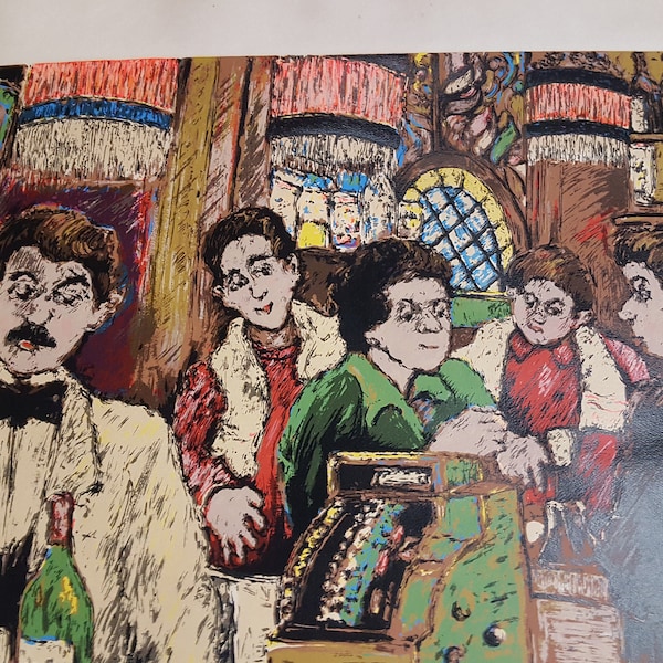 David Azuz, Signed and Numbered, Lithograph XIV / L Bar Scene