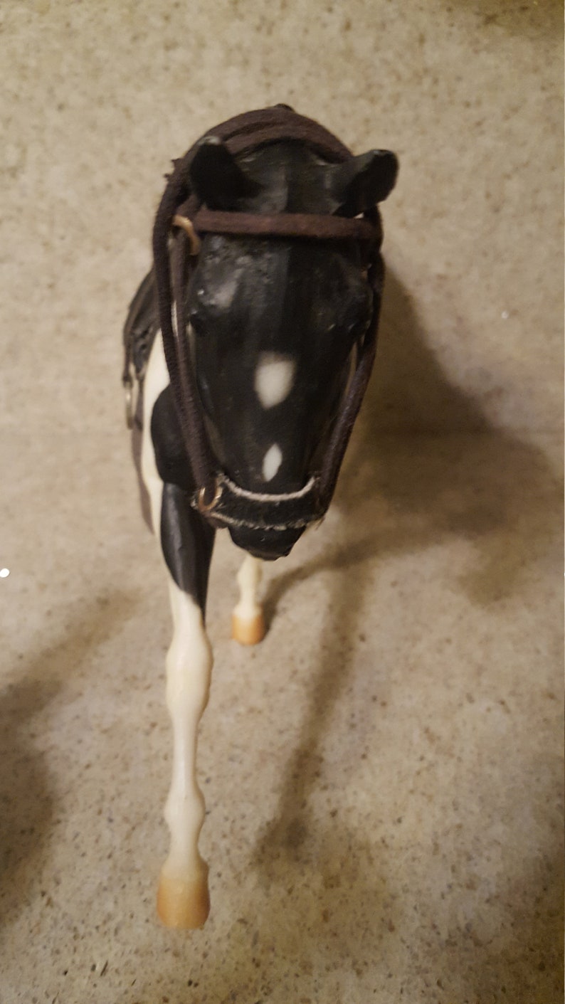 Leather Clad Model Horse With Glass Eyes