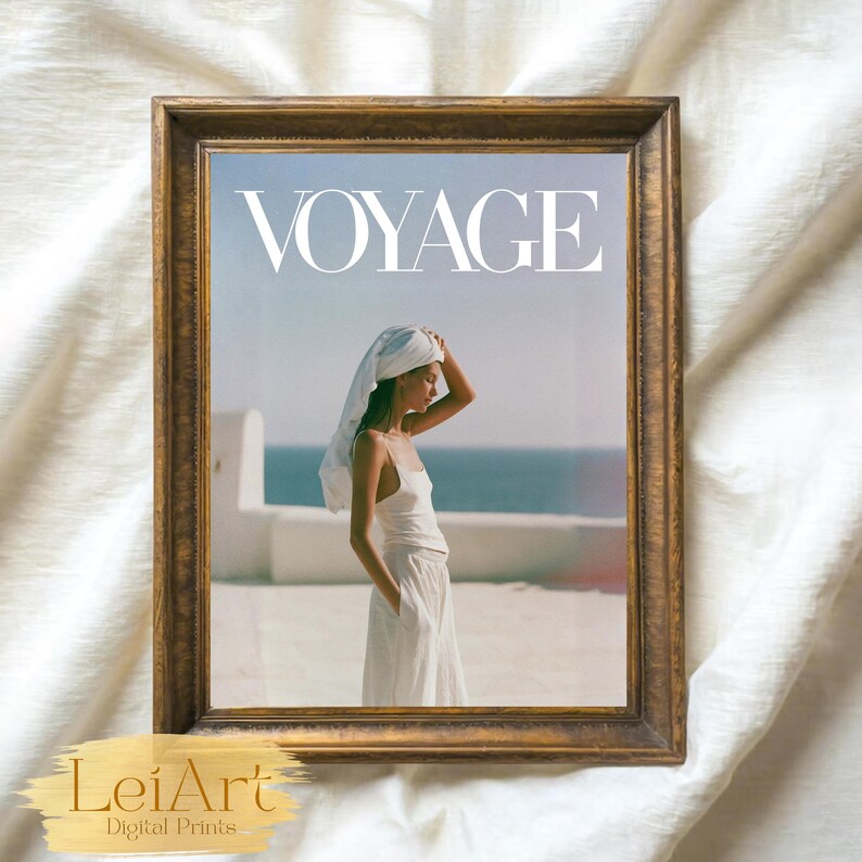 Mediterranean Woman Fashion Travel Poster | Coastal Riviera Resort Wall ...