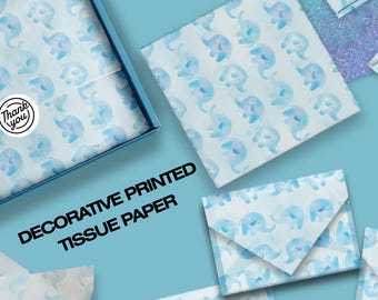 Floral Tissue Paper: Botanical Gift Wrap, Small Business Packaging (X12)