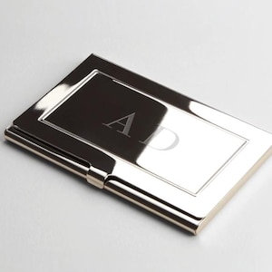 Custom Engraved Business Card Holder| Laser-Engraved Customization, High-Gloss Steel. Retail Cooperative Business Stainless Steel Card Case