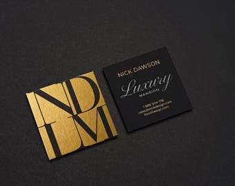 Custom Metallic Foil Business Cards, Suede Silk Lamination, Double Sided (Pack of 200 )