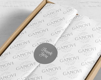 Custom Logo Tissue Paper - Branded Packaging for Small Business (100 PCS)