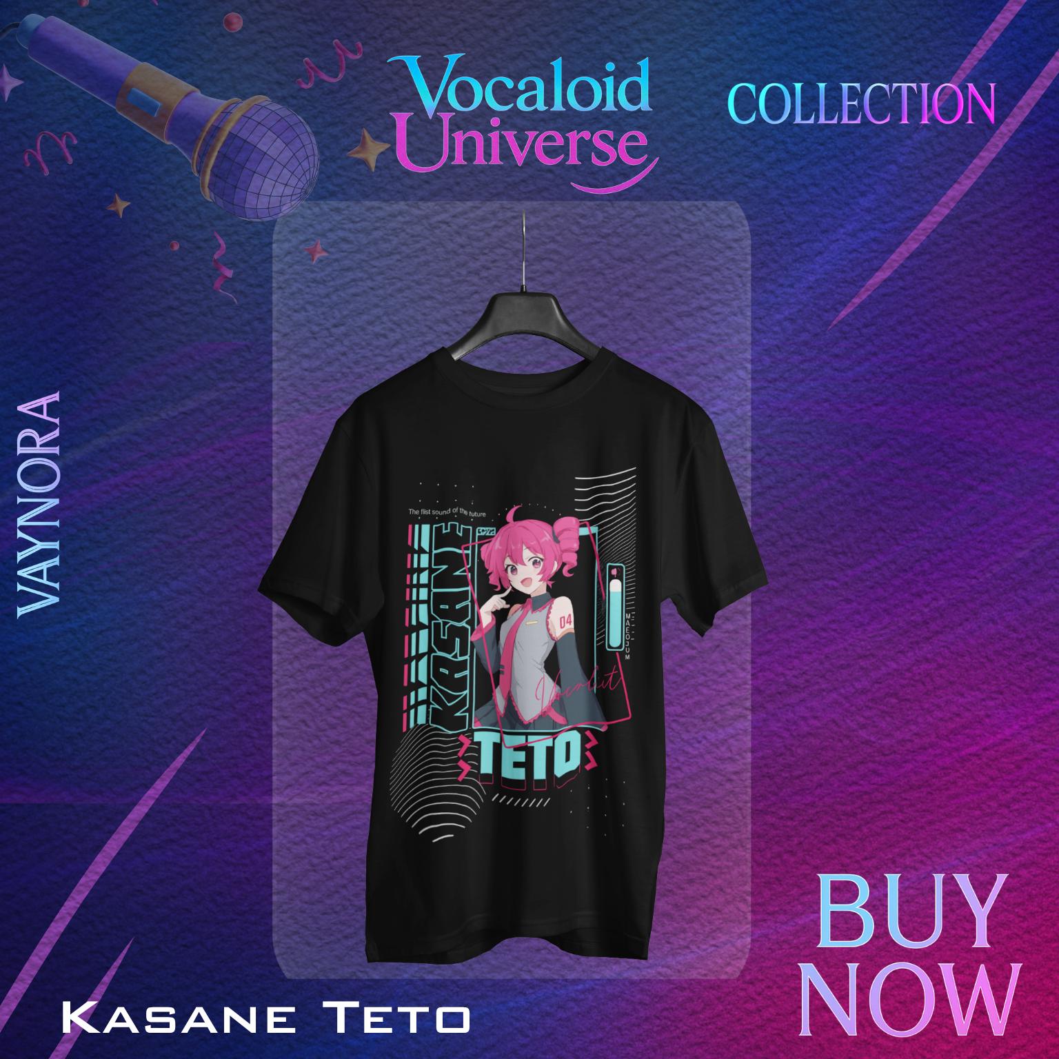 Kasane Teto Vocaloid T-shirt – Hatsune Miku Inspired Tee – Pink
