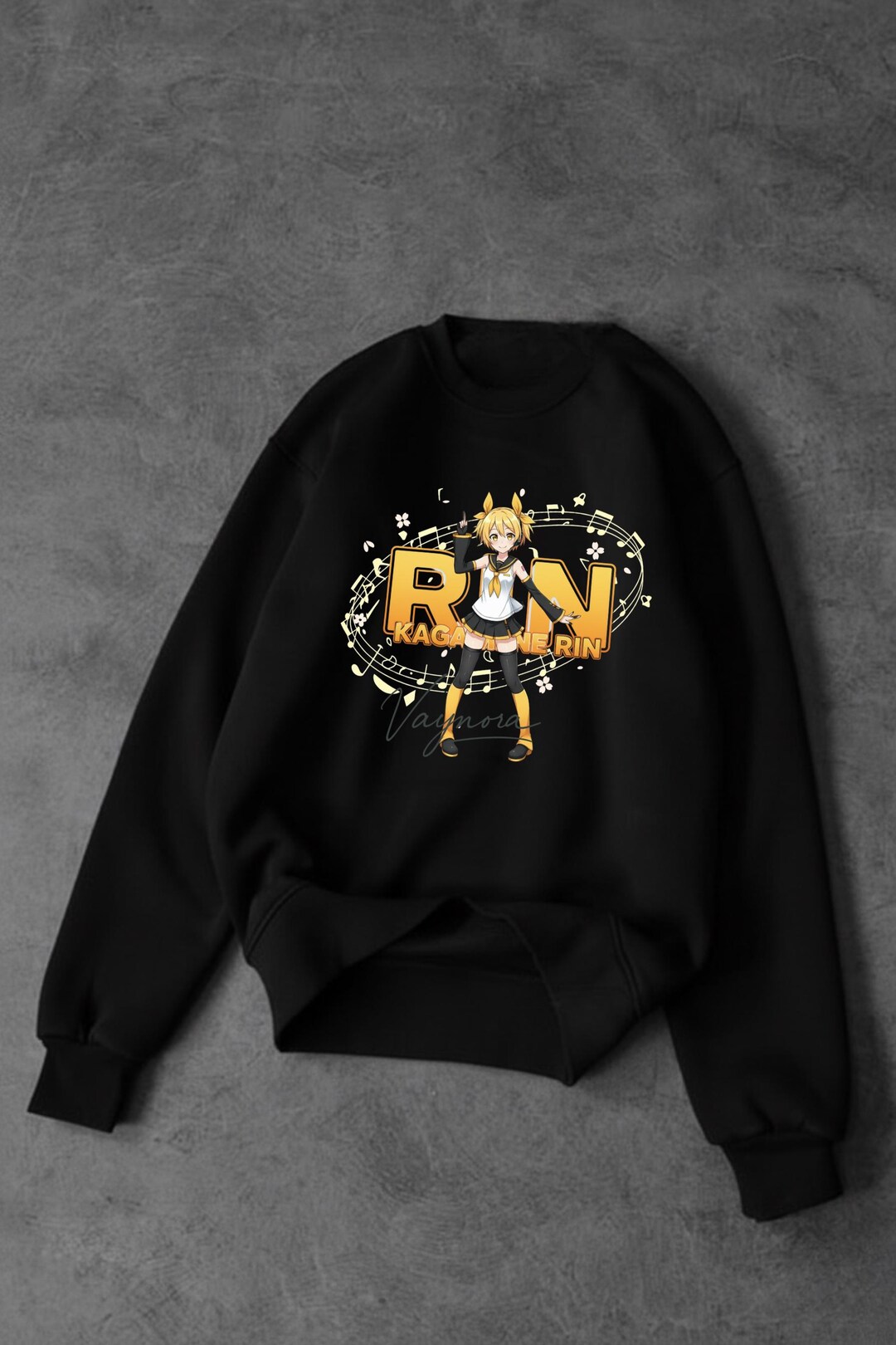 Kagamine Rin Signature Voice Sweatshirt, Vocaloid Gift Hoodie, Hatsune