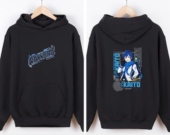 Kaito Vocaloid Hoodie – Blue Anime Boy Sweatshirt – Hatsune Miku Inspired UTAU Music Character Gift