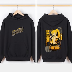 Akita Neru Hoodie – Yellow Anime Girl UTAU Vocaloid Sweatshirt – Hatsune Miku Inspired Cosplay Gift