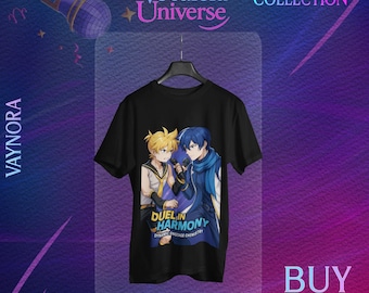 Vocaloid Kaito T-shirt, Oversized Washed Cotton Graphic Tee - Etsy