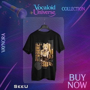 SeeU Vocaloid T-Shirt - koreanisches Vocaloid Anime Girl T-Shirt - süßes ästhetisches J-Pop inspiriertes Shirt - Vocaloid Universe Geschenk
