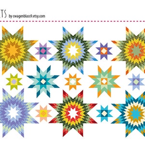 Star quilt stickers