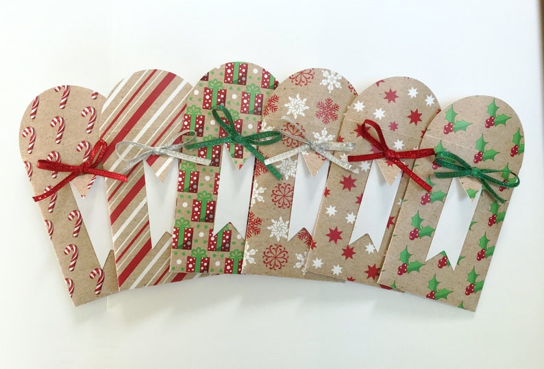 Christmas gift card envelope holder set of 6 image 1