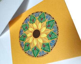 Papercut Sunflower cards