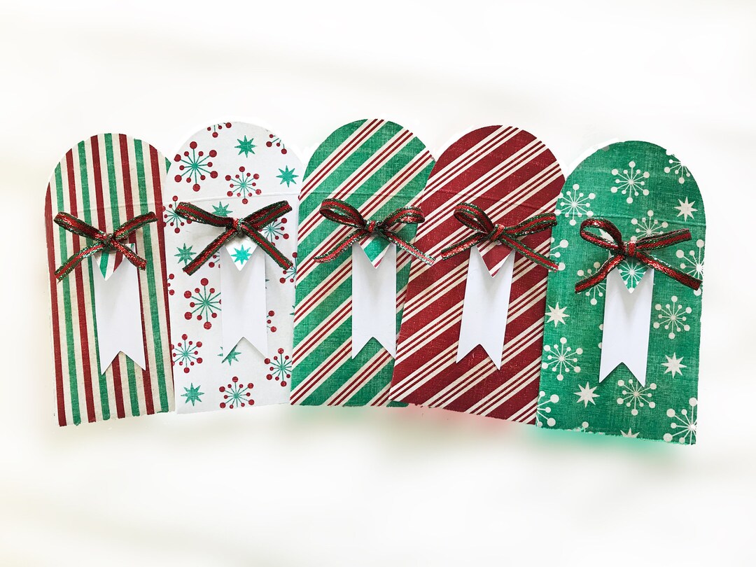 Christmas Gift Card Envelopes Set of 5 Etsy