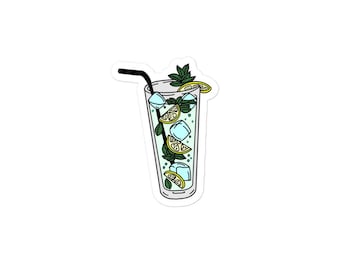 Mojito Sticker | Refreshing Cocktail Vinyl Decal |
