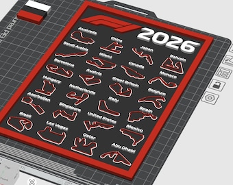 F1 2026 Calendar – 3D Printed Desk Display