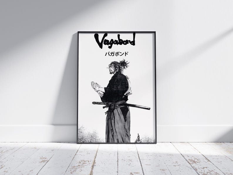 Vagabond Miyamoto Musashi|Manga Wall Art|Buy 1 get 1 free(poster)| Minimalist Movie Poster | Retro Vintage Art Print | Wall Art | Home Decor