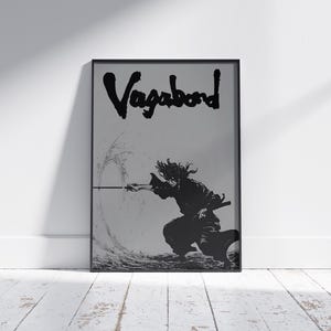 Vagabond Miyamoto Musashi|Manga Wand Kunst|1 kaufen, 1 gratis(poster)| Minimalistisches Filmplakat | Retro Vintage Kunstdruck | Wandkunst | Wohndekor
