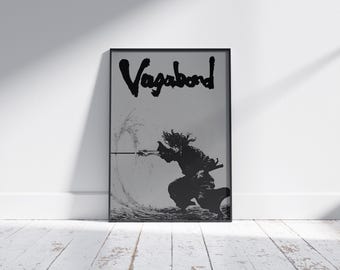 Vagabond Miyamoto Musashi|Manga Wall Art|Buy 1 get 1 free(poster)| Minimalist Movie Poster | Retro Vintage Art Print | Wall Art | Home Decor
