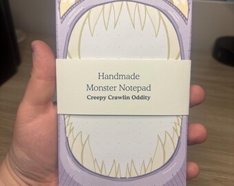 Handmade Monster Notepad (Fridge Magnet)