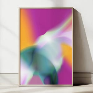 Vibrant Abstract Wall Art Digital Art Print, Colorful Modern Decor Aesthetic Printable Poster, Contemporary Home Decor