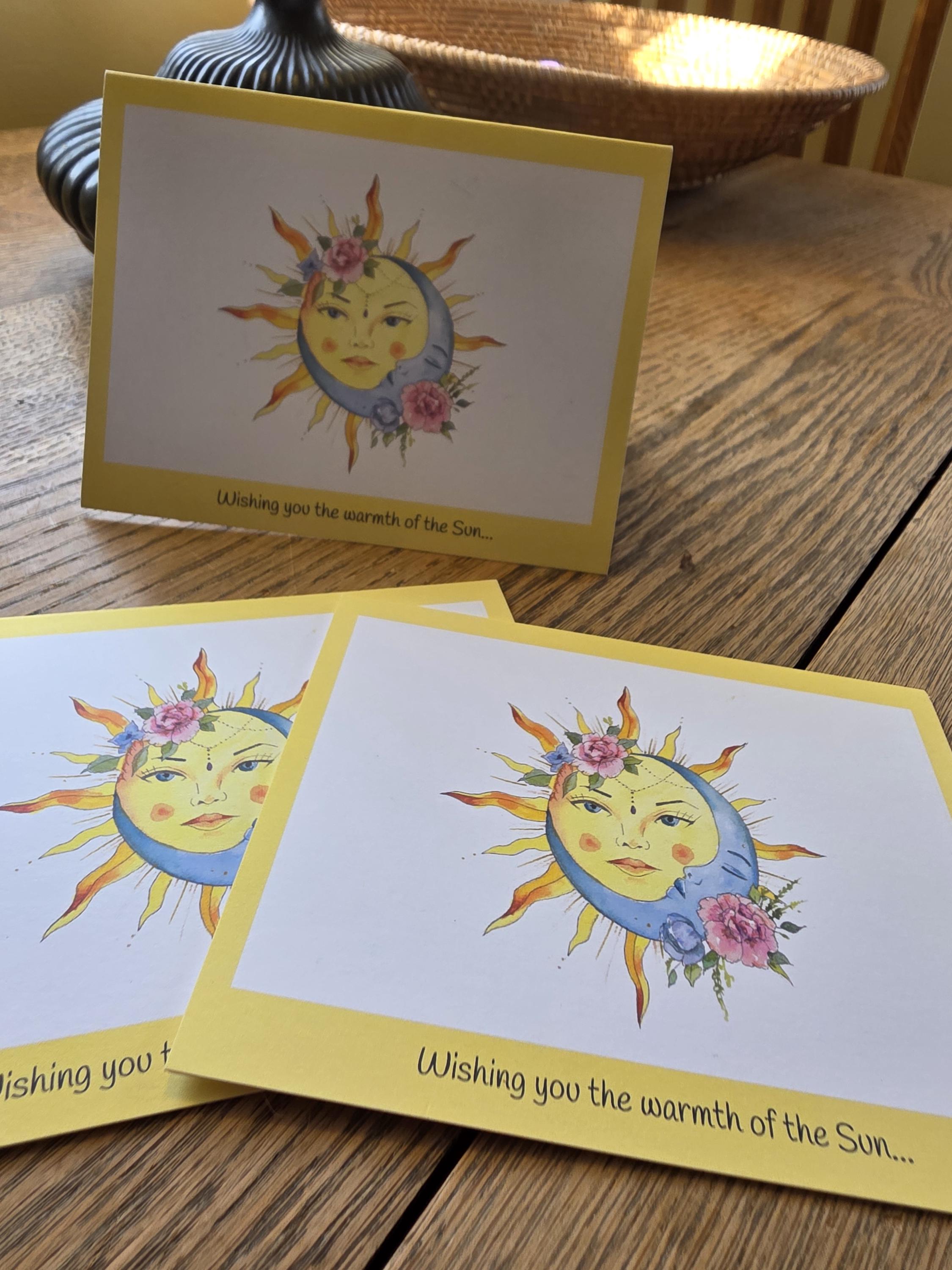Sun and Moon Notecards Set of 8 - Etsy
