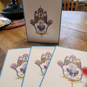 Hamsa Hand  Notecards Set of 8