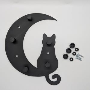 3D Printed Moon With Cat Necklace, Hair Tie & Bracelet Holder