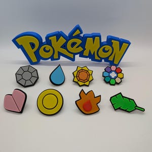 Speldenset Pokemon Kanto Region Gym Badges