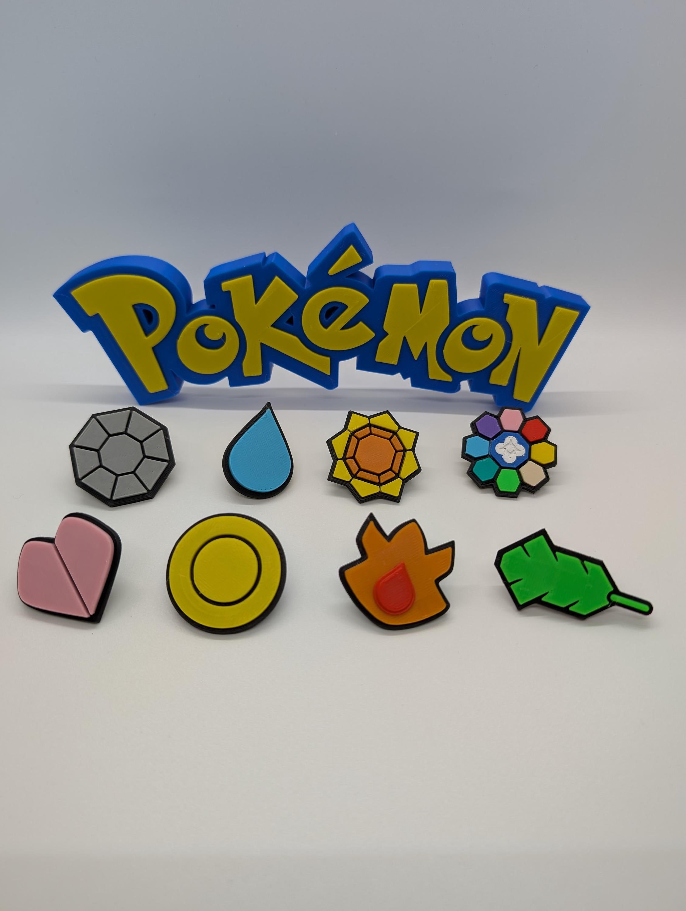 Insignias de gimnasio de la región de Kanto de Pokémon, set de pins para cosplay y bolsos