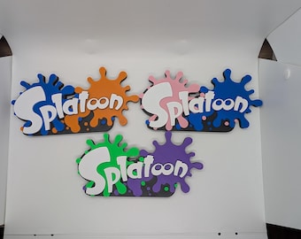 Splatoon Display Sign: 3D Printed Video Game Decor (Flawed Discounted Print)