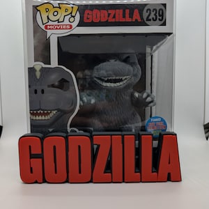 Godzilla 3D Printed Display Shelf Sign