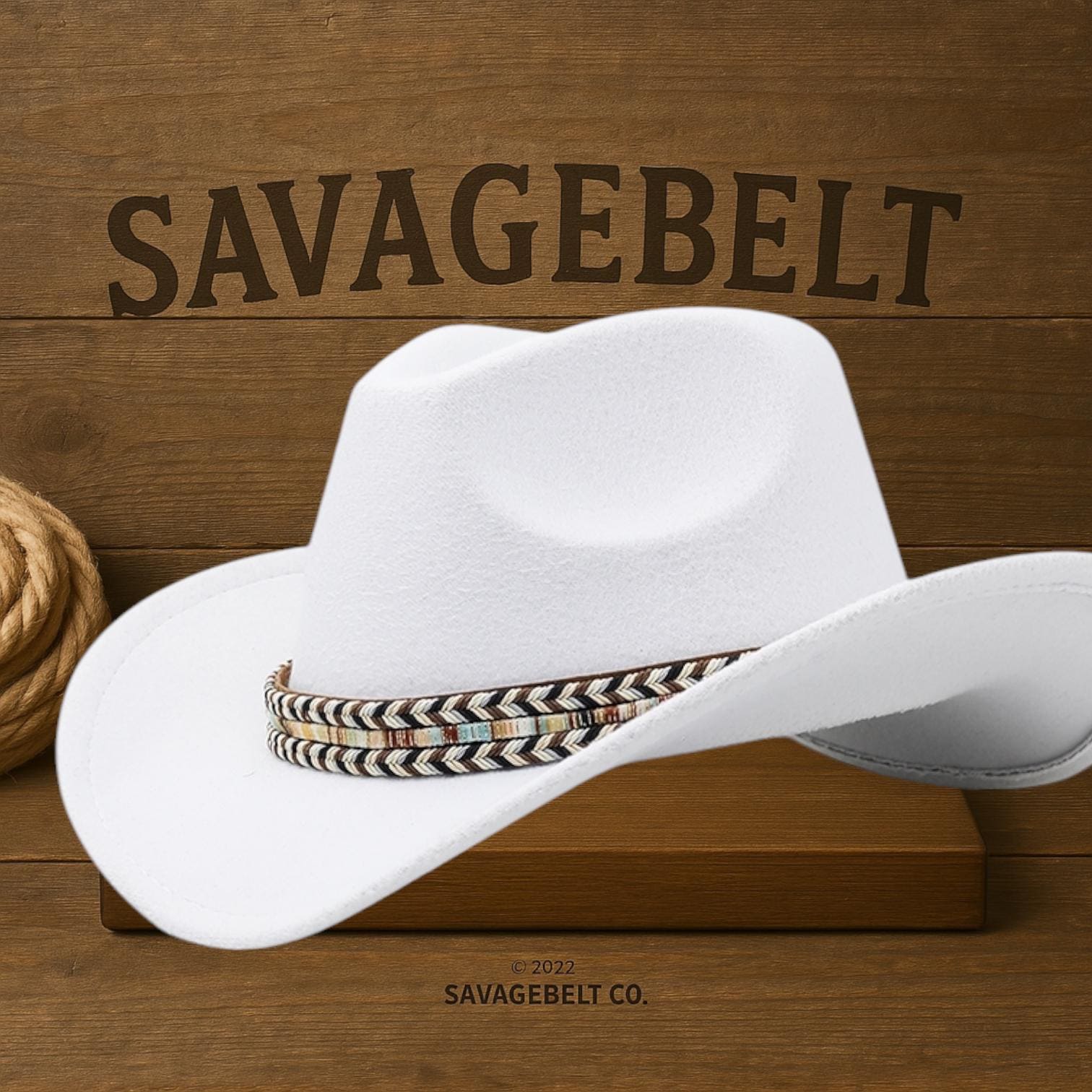 Vintage Western Cowboy Hat Felt Wide Brim Braided Band with Tassels Vintage Western Cowboy Hat for Men Women - Wide Brim Cowgirl  main image 2