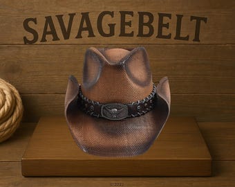 Taurus Hat Western ▷ Silver Taurus Genuine Leather Cowboy Hat | Authentic  main image 2